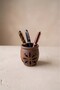 Set of 2 Pottery Clay Handmade Pen Holders - 2