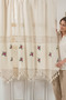 Rose Sprinkled with Rose Embroidery and Cross Stitch, Authentic Lace Detailed Cotton Decorative Curtain - 7