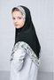 Girls Hijab for Kids – Stylish Modest Islamic Headscarf for Muslim Girls, Printed Trim Kids Hijab with Front Button Detail - 4
