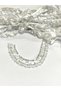 Sequin Pleated Ruffle Ribbon / Satin Ruffle / 4 cm / 1 Meter White