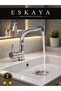 Pear Fish Scale Spout Bathroom Sink Faucet Fountain Tap with Dual Water Inlets
