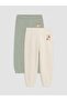 Pack of 2 Girls' Printed Sweatpants (W6) - 2