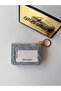 Women's Denim Gold Patterned Keychain Card Holder Wallet Mini Bag Type Multi-Compartment Stylish Practical Card Holder - 2