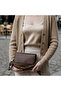 Celeste Bag Bitter Brown Women's Shoulder Bag with Scarf and Chain Detail - 3