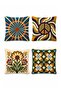 Embroidered Flowers Patterned 4-Piece Throw Pillow Cover Set - 3
