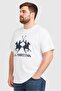 Men Crew Neck Short Sleeve Brand Logo T-Shirt, White - 3