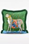 Set of 4 Fringed Throw Pillow Covers with Exotic Animal Figures, Cheetah, Monkey and Zebra Patterns - 6
