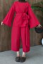 Korean Two-Piece Suit Red - 2