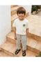 Striped 100% Soft Cotton Balloon Fit Pants – Comfortable Cut with Laces and Pockets - 3