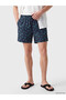 Two Mt Shop Quality Short Length Palm Tree Patterned Men's Swim Shorts - 2