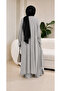 Women's Premium 3-Piece Combed Cotton Suit with Long Cardigan and Wide-Leg Pants, Soft Textured Casual Combination - 4