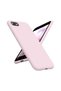 Apple iPhone Se2 2020 Compatible Silicone Case Pastel Tone Flexible Cover with Camera Protection Powder Pink