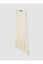 White Crew Neck Asymmetrical Cut Lace Dress - 2