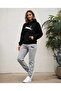 Hooded Tracksuit 2-Piece Combination Winter Panther Printed Women's / Men's Unisex Model