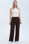 Inner Belt Lycra Loose Leg Comfortable Fit Plus Size Women's Pants - Brown 5XL