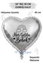 18 Inch Silver Heart Foil Balloon |   Welcome Baby Rainbow Printed |   Newborn Baby Shower Hospital Room Decoration Balloon