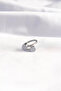 316L Steel Silver Color Oval Accessory Twist Model Bracelet and Ring Combination - 2