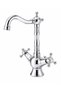 Chrome Swan Sink Faucet Classic Cross Handle High Spout Retro Ottoman Model Chrome Color Faucet - 2