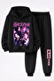 Blackpink Printed 3-Ply Quality Sweatshirt and Trackpants Kids Bottom-Top Set