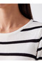 Rmz Gi̇yi̇m Farkiyla Zero Roba Collar Striped Women's Knitwear Sweater - 3
