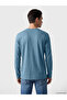 Esvab • Modern & Distinctive Zero Roba Collar Long Sleeve Combed Cotton Men's T-Shirt - 3