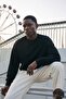 Men's 100% Cotton Regular Fit Black Sweatshirt - 4