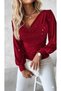 Women's Long Sleeve Degaje Collar Stoned Sandy Blouse - 2