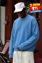 Men's Cotton Casual Blue Winter Sweatshirt