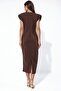 Busem Slim Fit Midi Dress with Accessory Detail - 3
