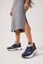 Women's Sneaker High Thick Sole Multi-Piece Lace-Up Sports Shoes Merita Navy Blue - 5