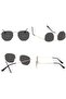 Hipster Polarized Hexagon Sunglasses for Men and Women, Small Polygon Geometric Design Metal Frame Sun Glasses - 2