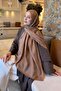 Cc Desen Aura Cotton Jacquard Shawl Milk Coffee - 4