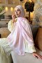 Line Gg Pattern Aura Cotton Jacquard Shawl Candy Pink - 3