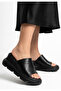 Lata Black Skin Filled Heel Terlil - 2