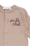 Baby Boy Brown Milk Club Written Snap-On Jumpsuit 0-3 Months - 3