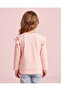 Girls Pink Printed Frill Sleeve T-Shirt - 4