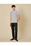 Men Grey Plain T-Shirt - 2