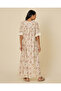 Women Beige Printed Nightgown - 3
