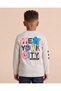 Boys Grey Printed Long Sleeve T-Shirt - 4