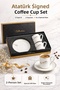 Ataturk Signed Porcelain Coffee Cup for 2 People