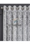 White Rustic Curtain with Eyelet Rings and Pipe Rings for Decorating Curtains