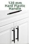 5 Pieces (Hard Plastic) Polais 128 mm Black Furniture Kitchen Drawer Cabinet Door Cupboard Handle Handle Handles - 7