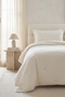 Embroidered Ecru Single Bedspread Set 1 Piece 180X230/1 Piece 50X70