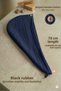 4 Layers Muslin 100% Cotton Navy Blue Color Women's Hair Cap / Hair Drying Towel - 2