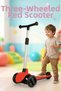 Led Lighted Silicone 3-Wheel Foldable Height Adjustable 50kg Carrying Capacity Children's Scooter