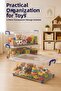 30 Lt Toy Storage Box with 3 Wheels, Toy Organizer - Children's Room Organizer - 3