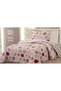 Luxury Patterned Single Bedspread Set 180X220 cm – Ruffled Muslin Textured Pique Set + 50X70 Pillowcase