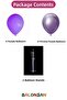 Purple Chrome Purple 14 Balloons 7 Balloon Stands 2 Pieces - 2