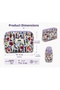 Special Series Mini Size Makeup Bag, 100% Cotton Canvas Fabric, Zippered Cosmetic Bag, 19.5X12.5X7 cm - 3