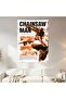 Chainsaw Man Wall Covering Wall Tapestry First Quality Satin Fabric Poster - 2